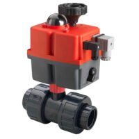 valvula-atuador-eletrico-on-off-24-240-v-ac-dc-pvcu-esfera-dupla-uniao-aqua-plastic